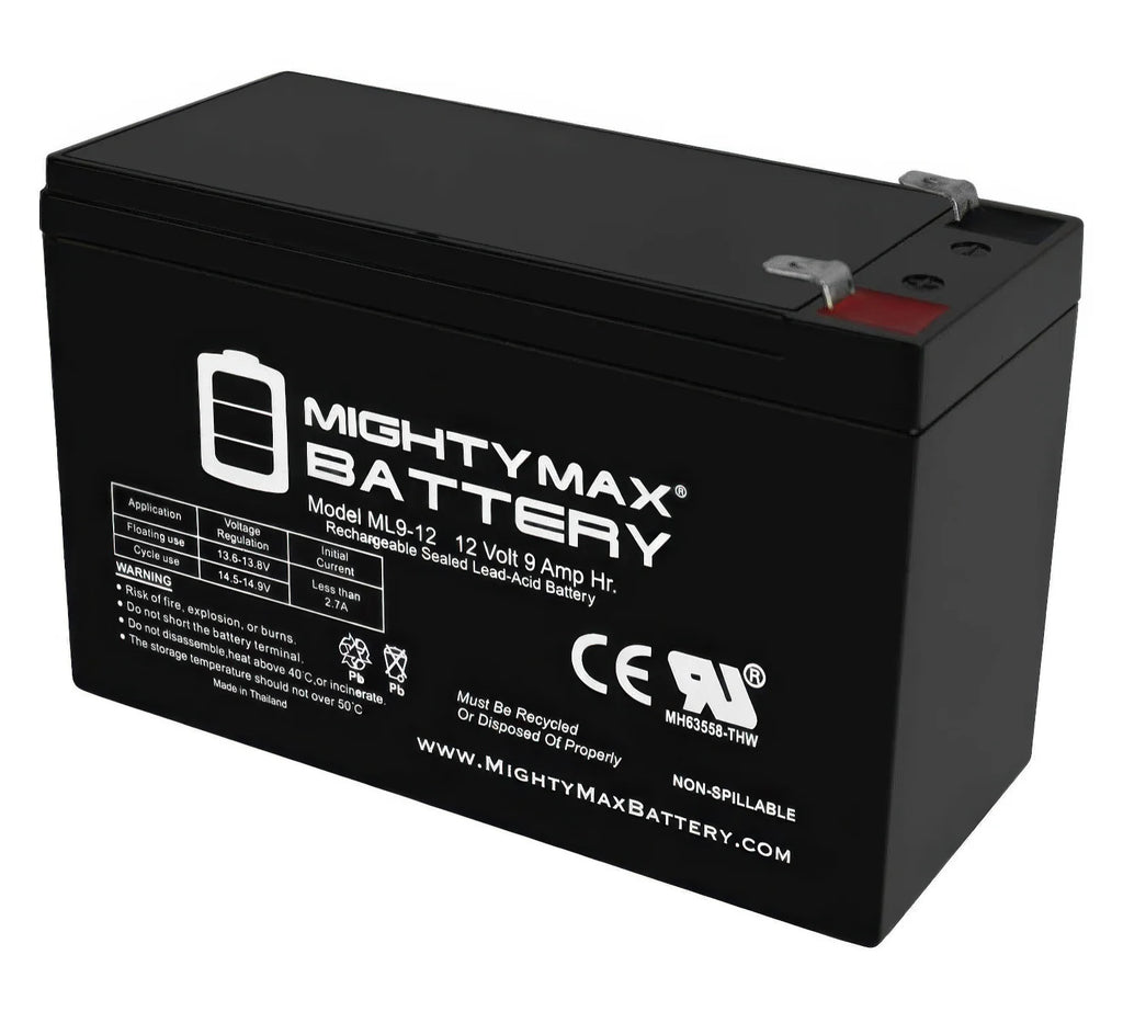 MIGHTY MAX 12V 9 AH Battery - TOYBOX Toy Shop