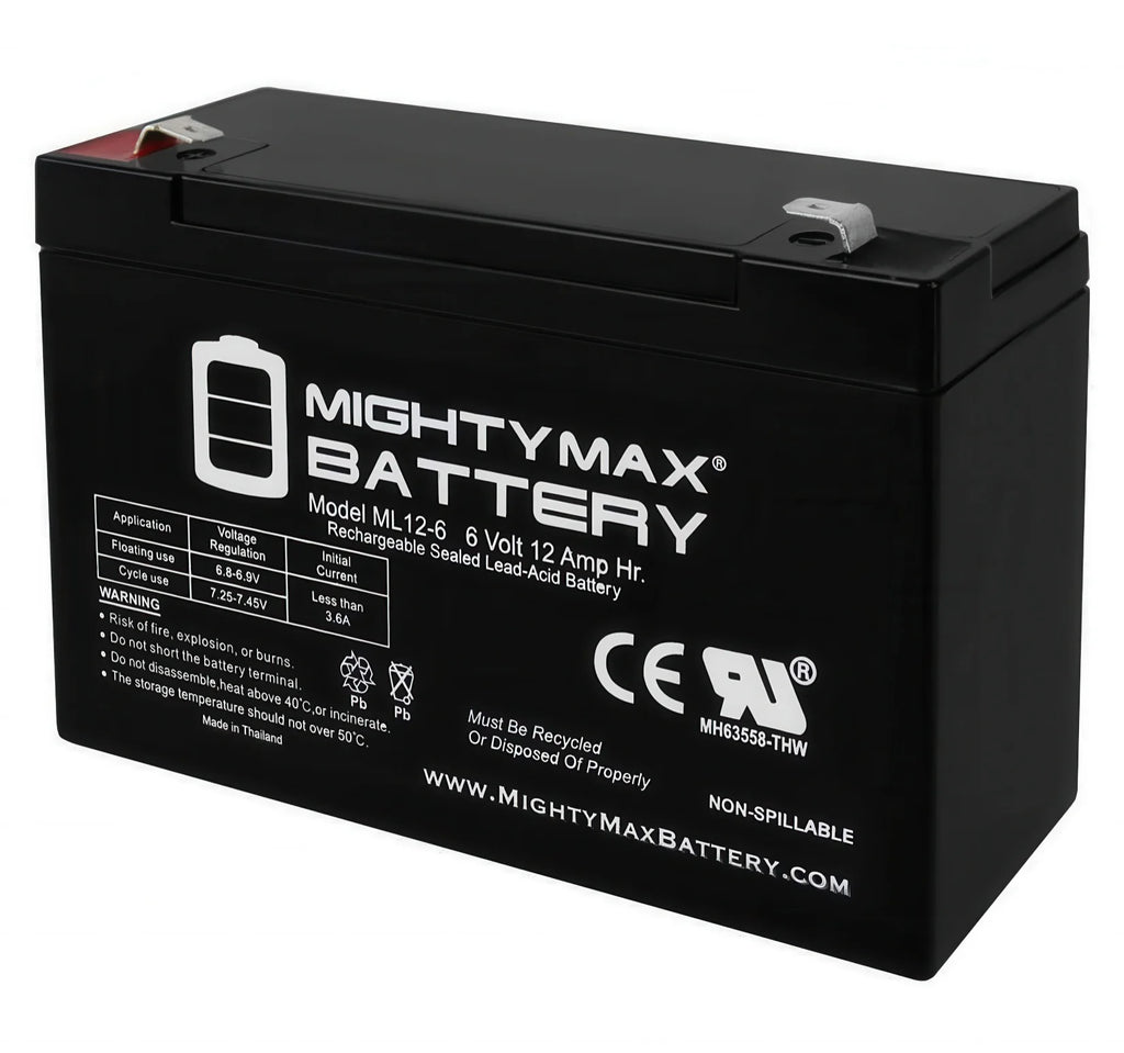 MIGHTY MAX 6V 12 AH Battery - TOYBOX Toy Shop