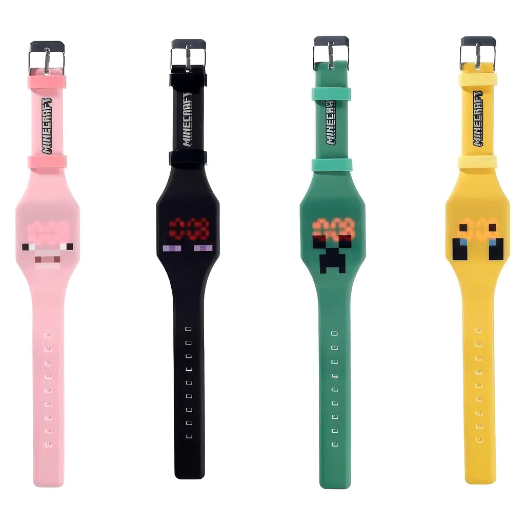 Minecraft Faces Silicone Digital Watch - Assortment - TOYBOX Toy Shop