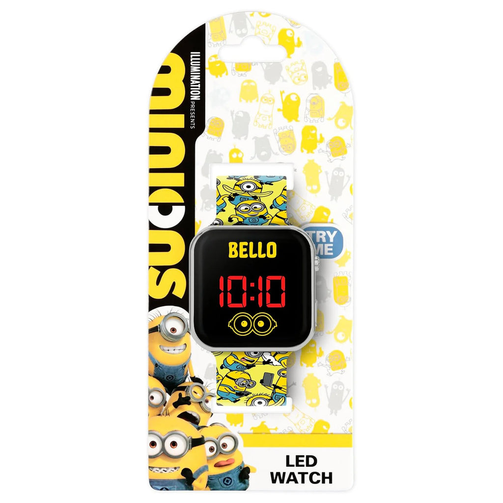 Minions Kids Yellow Strap LED Digital Watch - TOYBOX Toy Shop