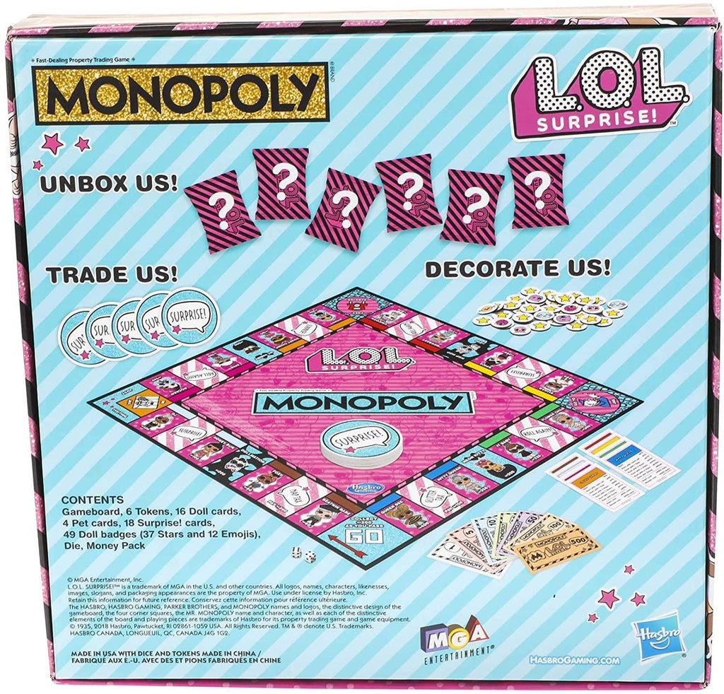 Monopoly Game LOL Surprise Edition Board Game - TOYBOX Toy Shop