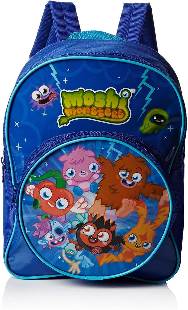 Moshi Monsters Backpack With Pocket 32cm - Blue - TOYBOX Toy Shop
