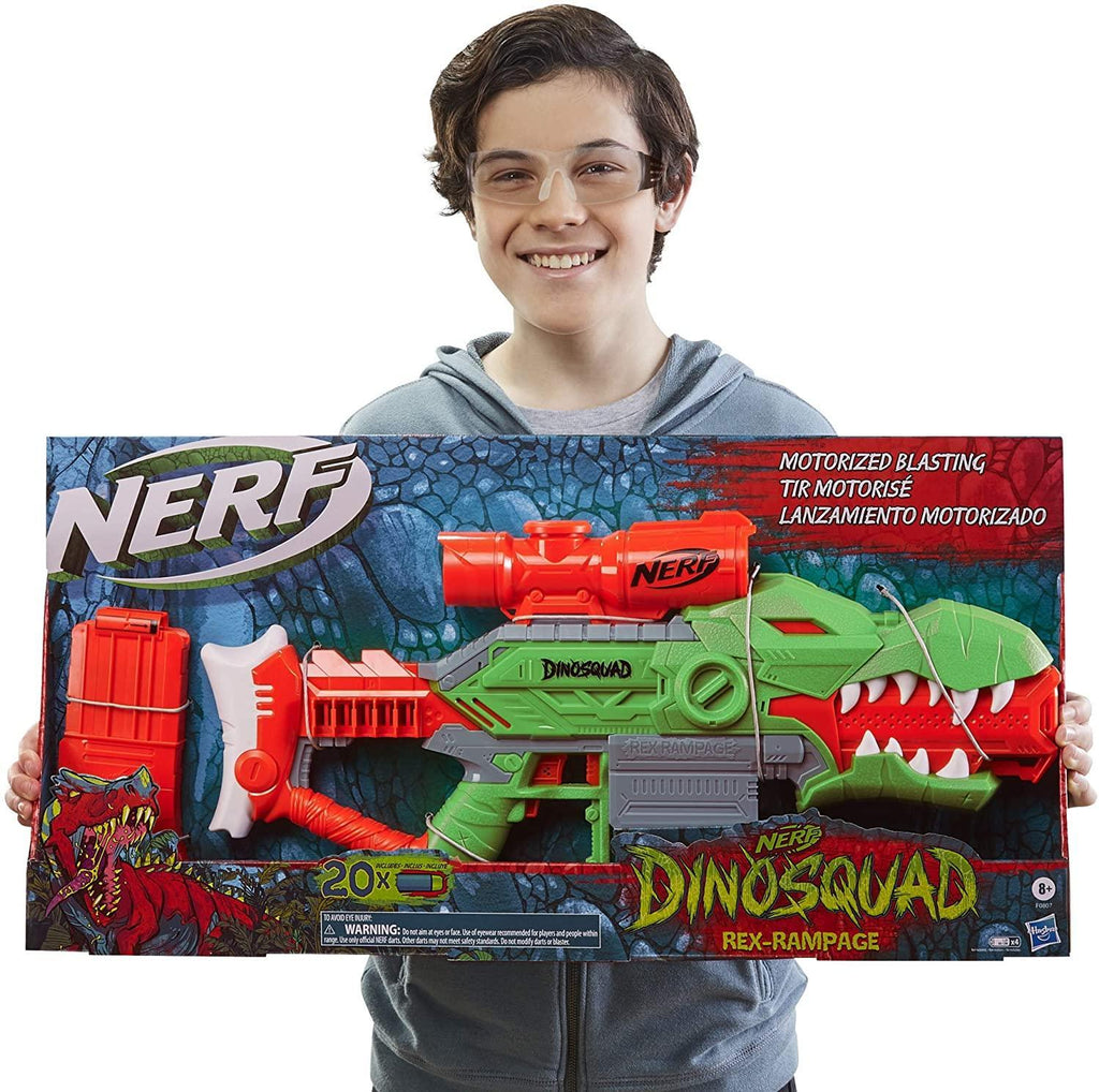 NERF DinoSquad Rex-Rampage Motorized Dart Blaster - TOYBOX Toy Shop