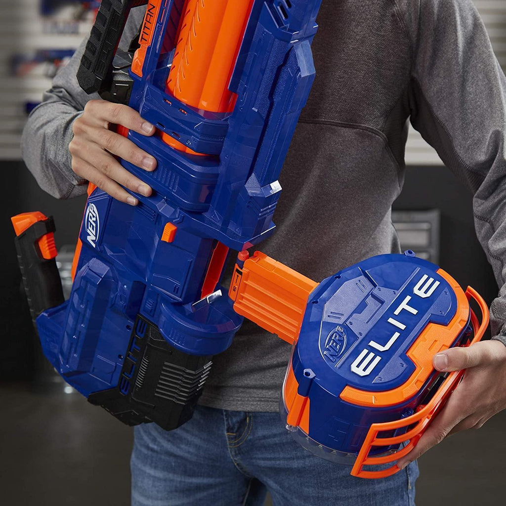 Nerf Elite Titan CS-50 Toy Blaster – Fully Motorised, 50-Dart Drum - TOYBOX Toy Shop