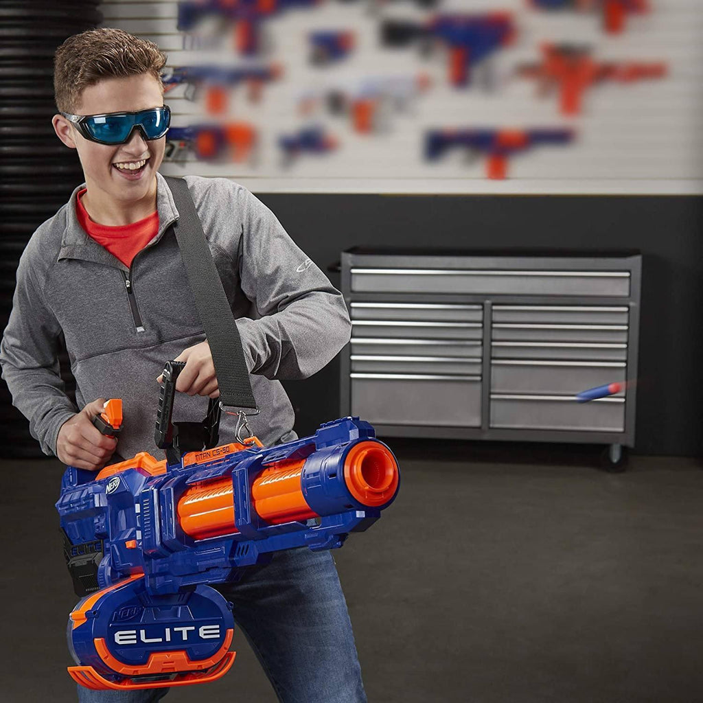 Nerf Elite Titan CS-50 Toy Blaster – Fully Motorised, 50-Dart Drum - TOYBOX Toy Shop