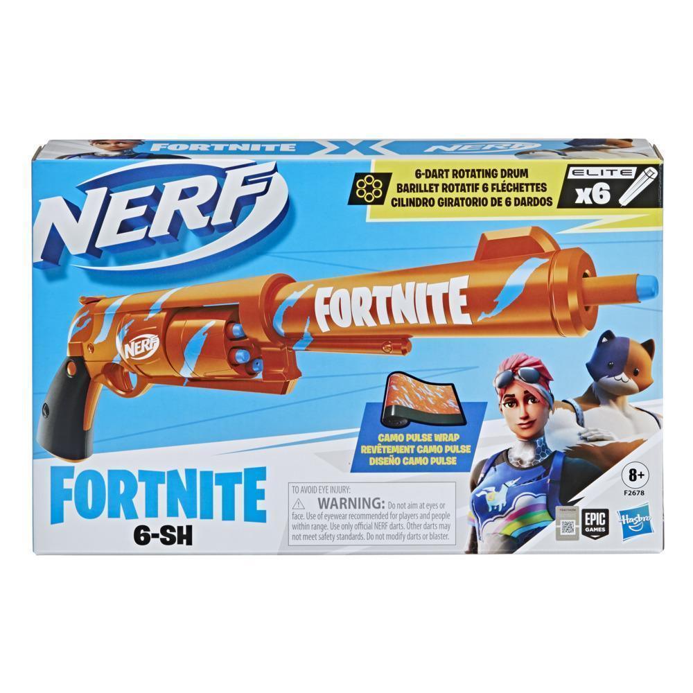 NERF Fortnite 6-SH Blaster with 6 Elite Darts - TOYBOX Toy Shop