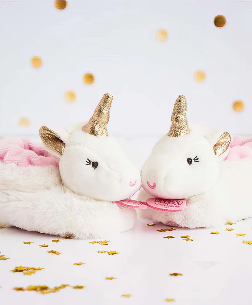 Doudou et Compagnie New Born Gift Box Unicorn Baby Slippers with Rattle - TOYBOX Toy Shop