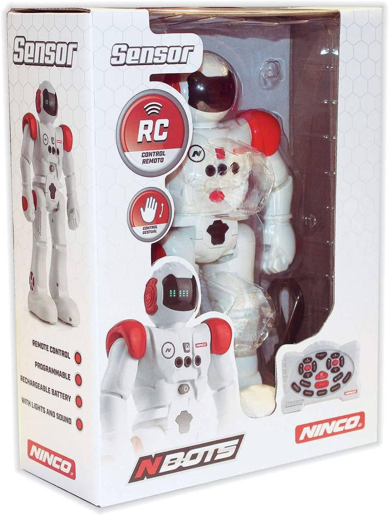 Ninco Sensor Robot 10043 Radio Control Programmable White and Red - TOYBOX Toy Shop