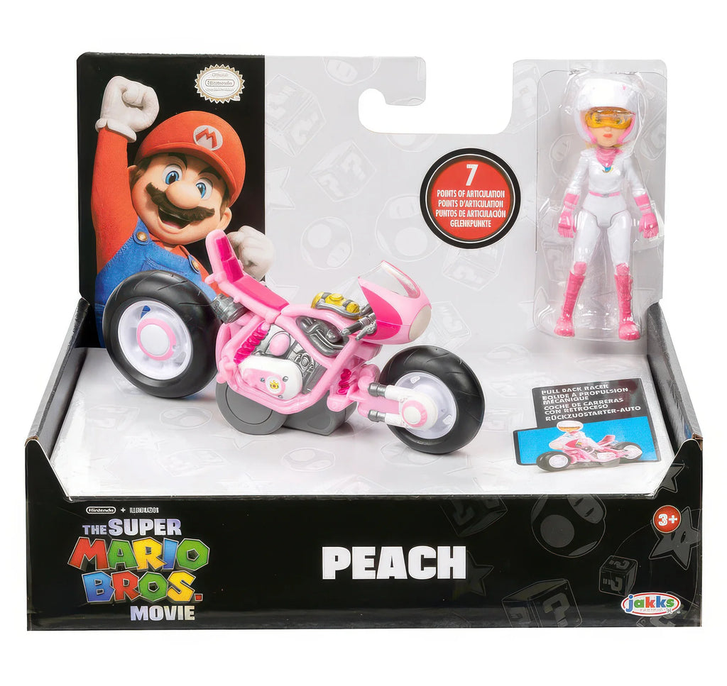 Nintendo Super Mario Movie Peach 7 cm Figure With Kart Set - TOYBOX Toy Shop