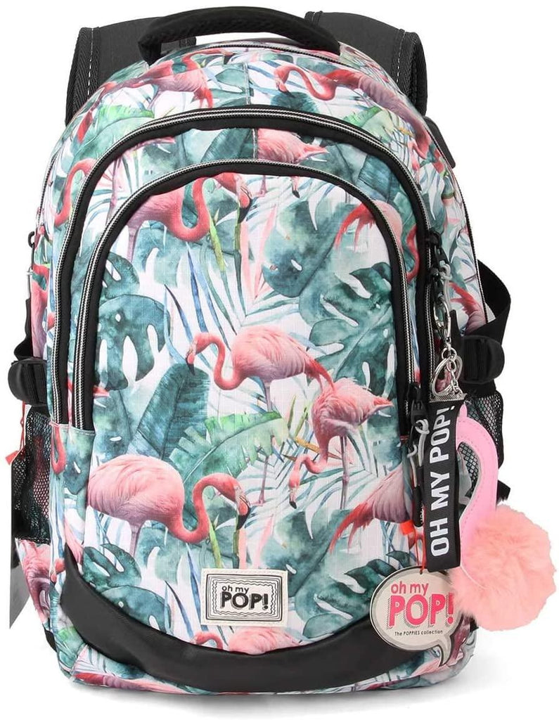 Oh My Pop! Flamenco Tropical-Running HS Backpack Casual Daypack, 44 cm - TOYBOX Toy Shop