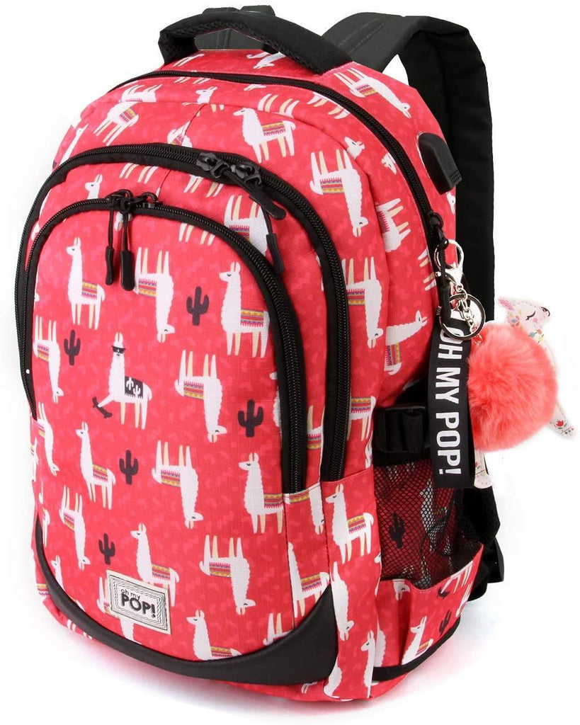 Oh My Pop Llama-Running HS School Backpack 44 cm - TOYBOX Toy Shop