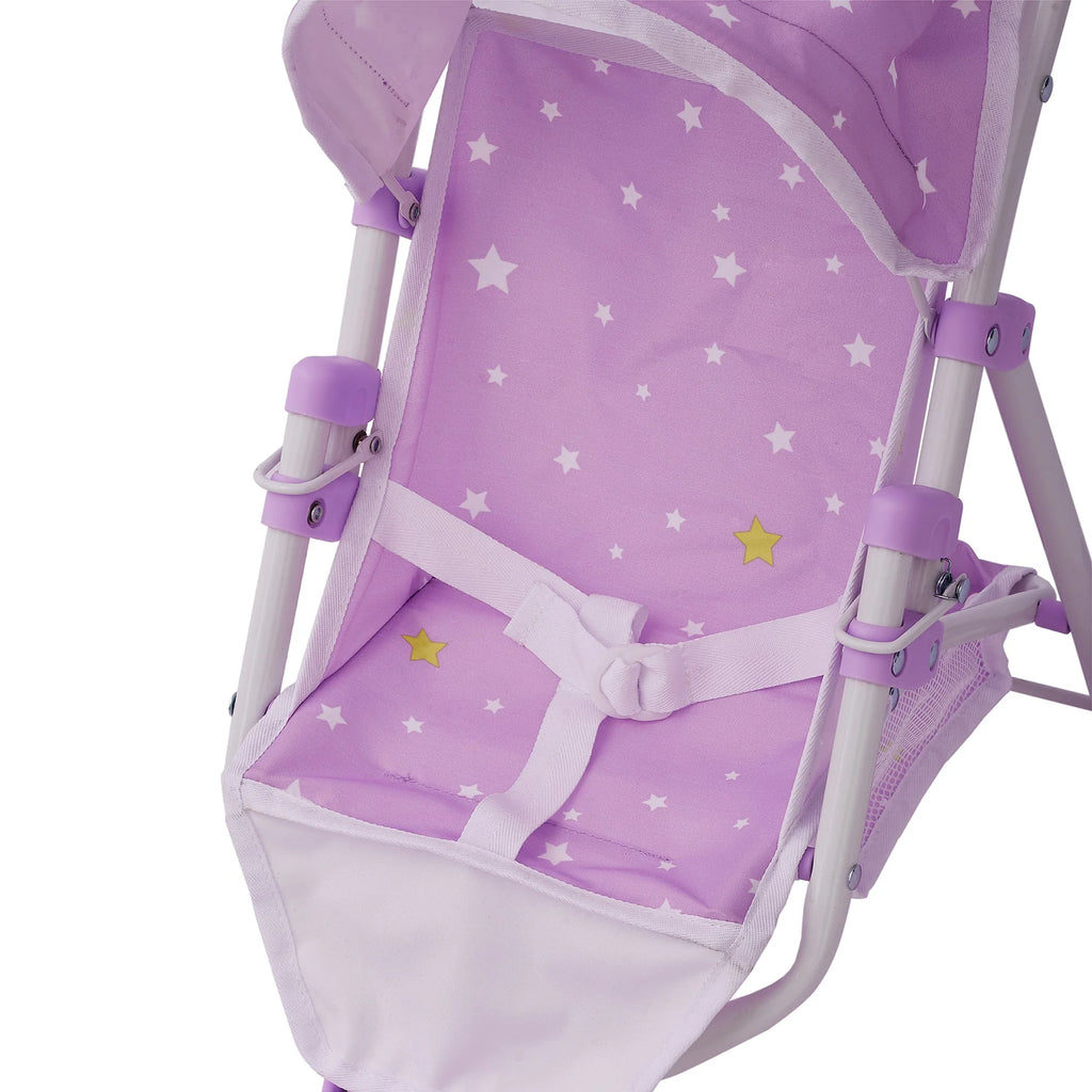 Olivia's Little World Doll Jogging-Style Pram with Canopy, Storage Underneath - TOYBOX Toy Shop