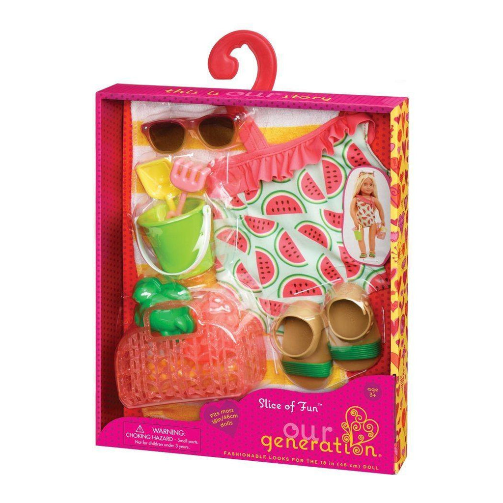 Our Generation BD30241Z Dolls Slice of Fun Watermelon Bathing Suit - TOYBOX Toy Shop