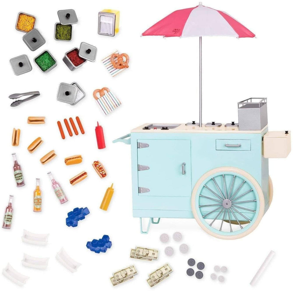 Our Generation Retro Hot Dog Cart and Accessories - TOYBOX Toy Shop