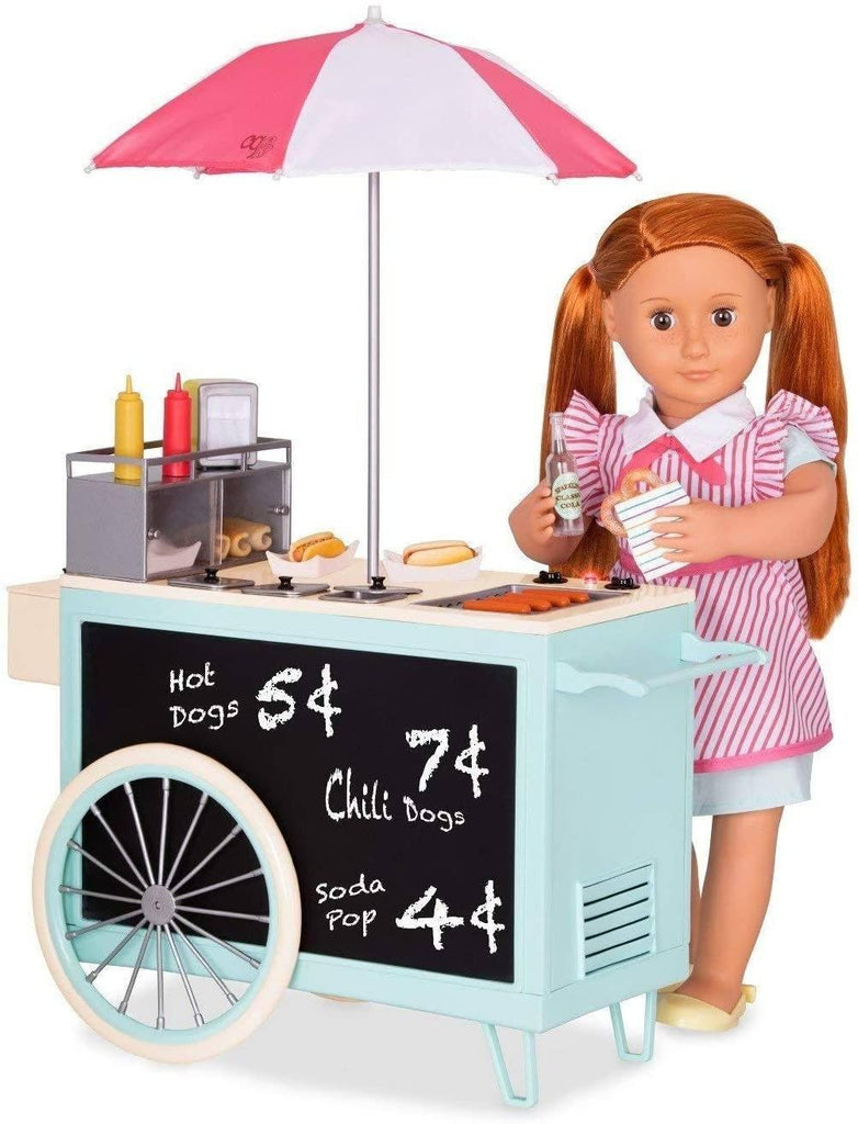 Our Generation Retro Hot Dog Cart and Accessories - TOYBOX Toy Shop