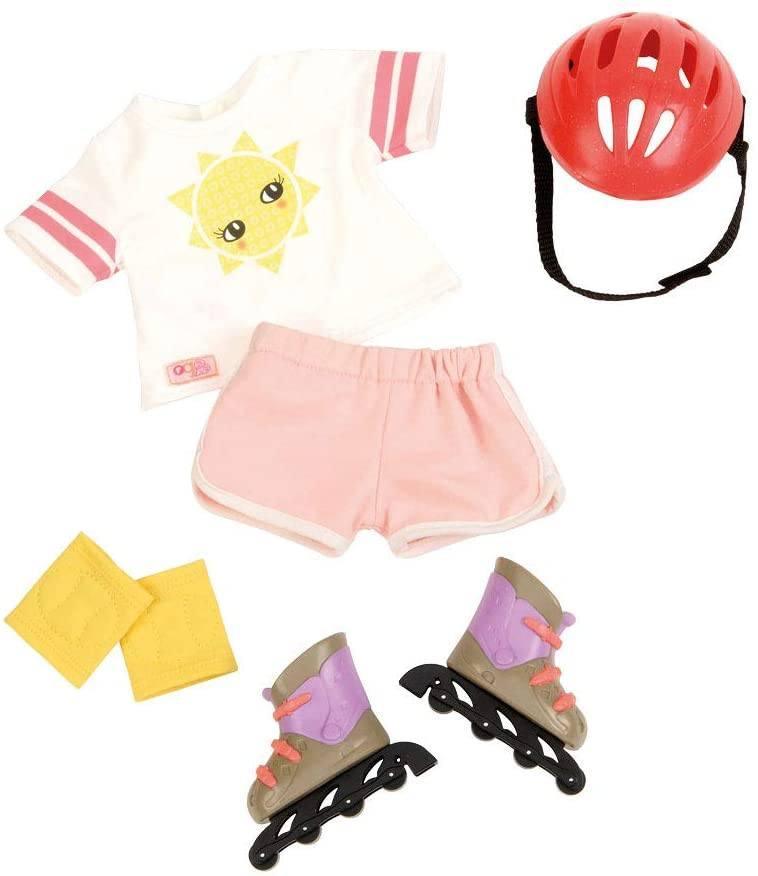 Our Generation Roll With It Doll Outfit Skates and Helmet for 18-inch Dolls - TOYBOX Toy Shop