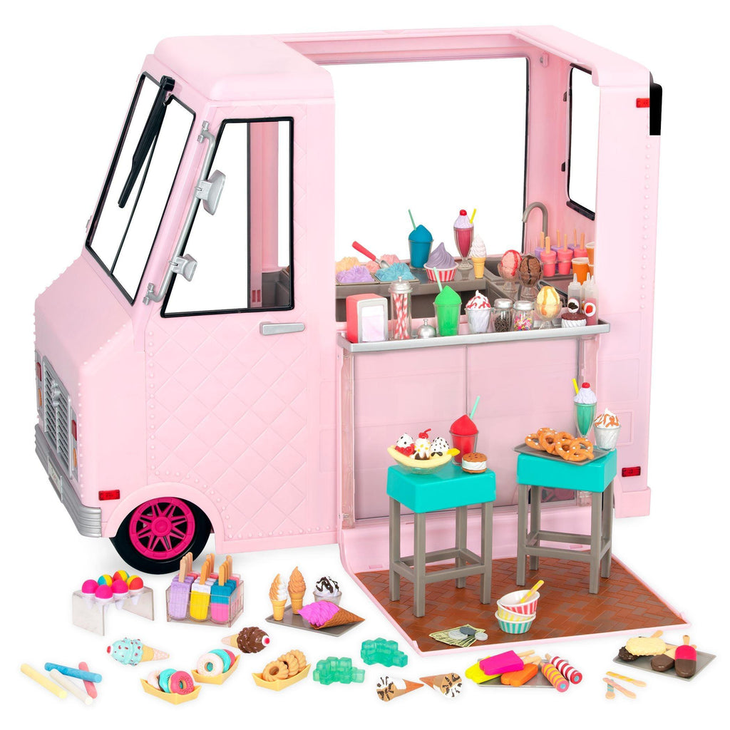 Our Generation Sweet Stop Ice Cream Truck - Pink - TOYBOX Toy Shop