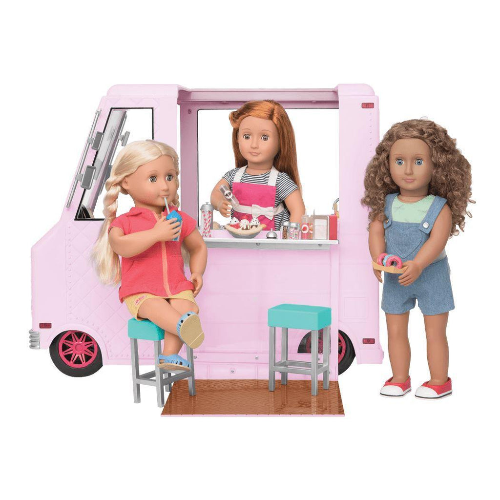 Our Generation Sweet Stop Ice Cream Truck - Pink - TOYBOX Toy Shop