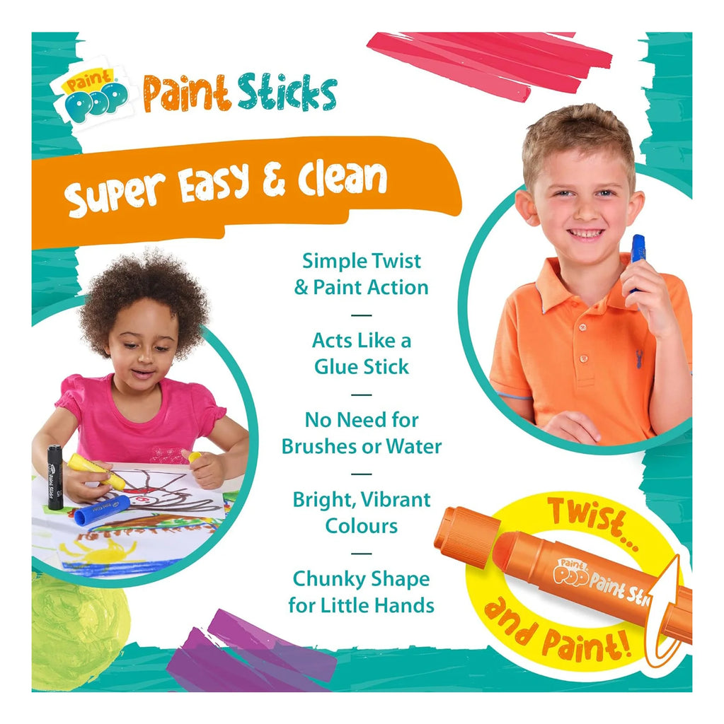 Paint Pop Paint Sticks For Kids - 12 Pack - TOYBOX Toy Shop