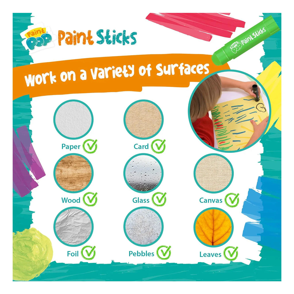 Paint Pop Paint Sticks For Kids - 12 Pack - TOYBOX Toy Shop