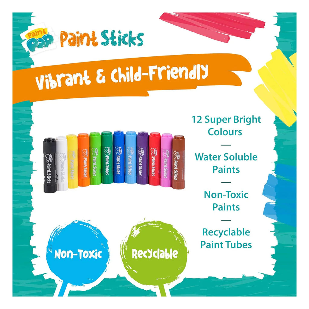 Paint Pop Paint Sticks For Kids - 12 Pack - TOYBOX Toy Shop