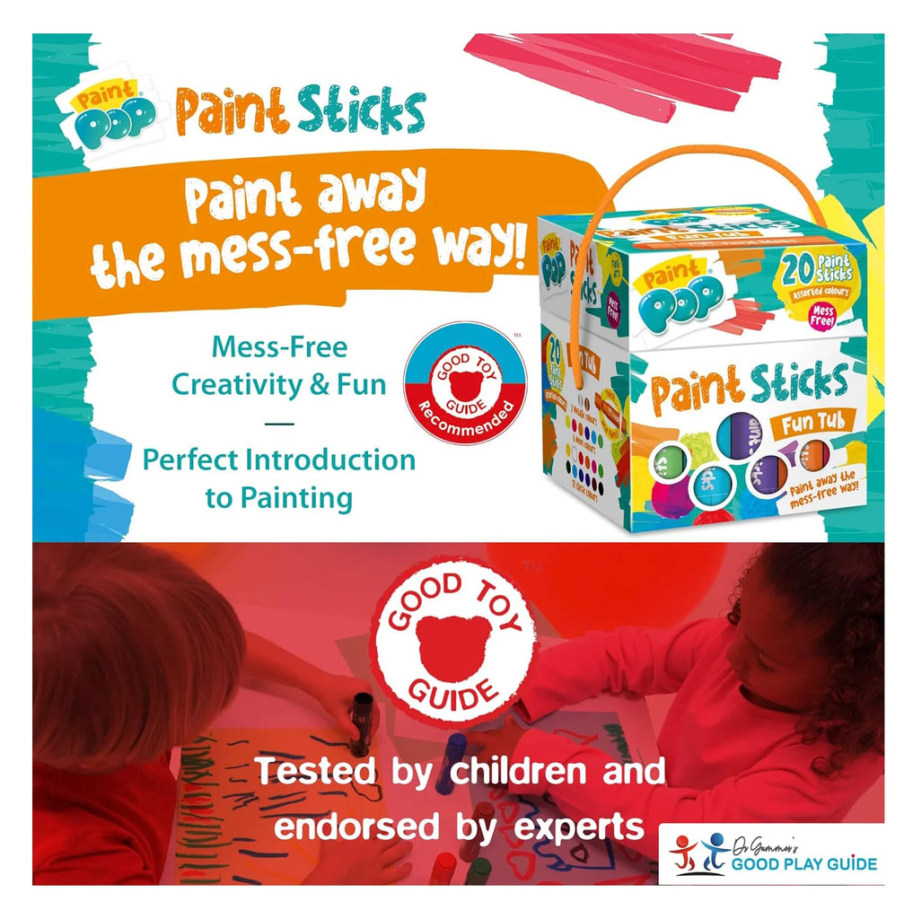 Paint Pop Paint Sticks For Kids - 20 Pack Tubb - TOYBOX Toy Shop