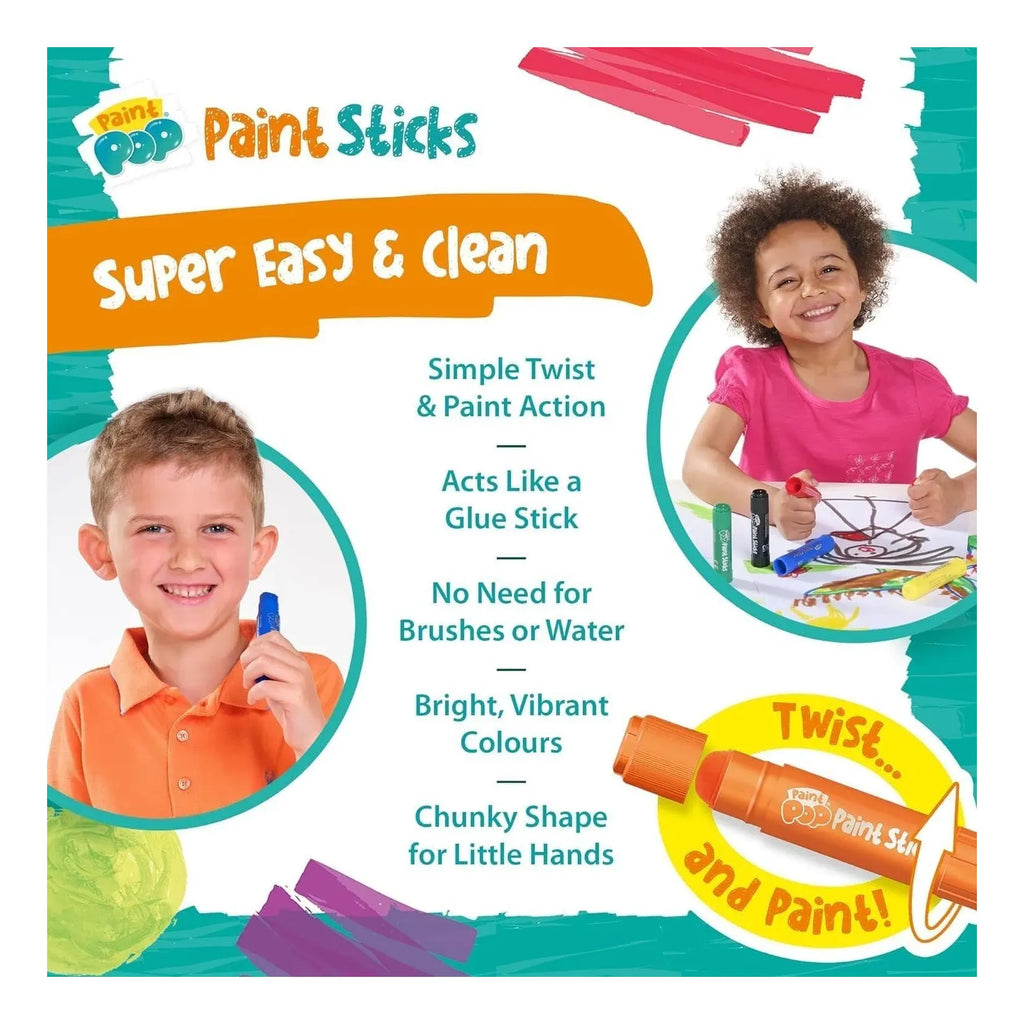 Paint Pop Paint Sticks For Kids - 6 Pack - TOYBOX Toy Shop