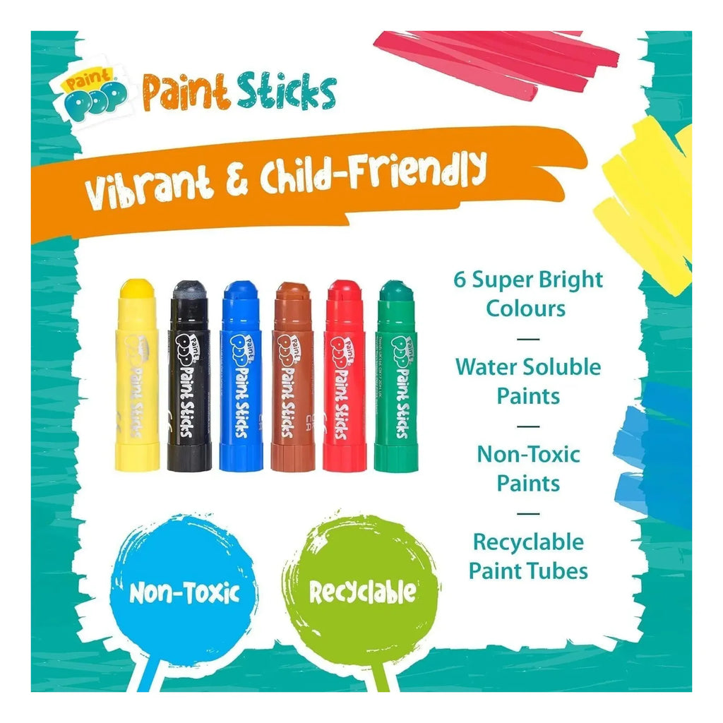 Paint Pop Paint Sticks For Kids - 6 Pack - TOYBOX Toy Shop