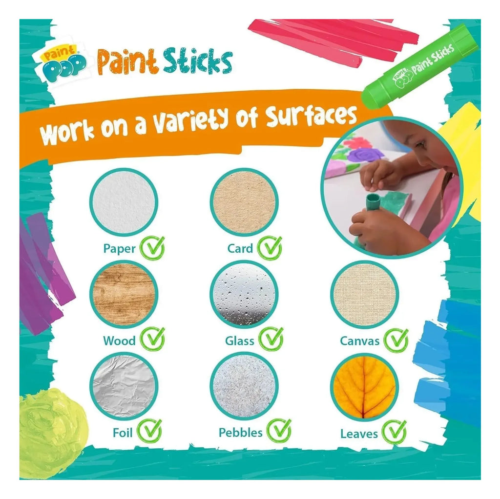 Paint Pop Paint Sticks For Kids - 6 Pack - TOYBOX Toy Shop