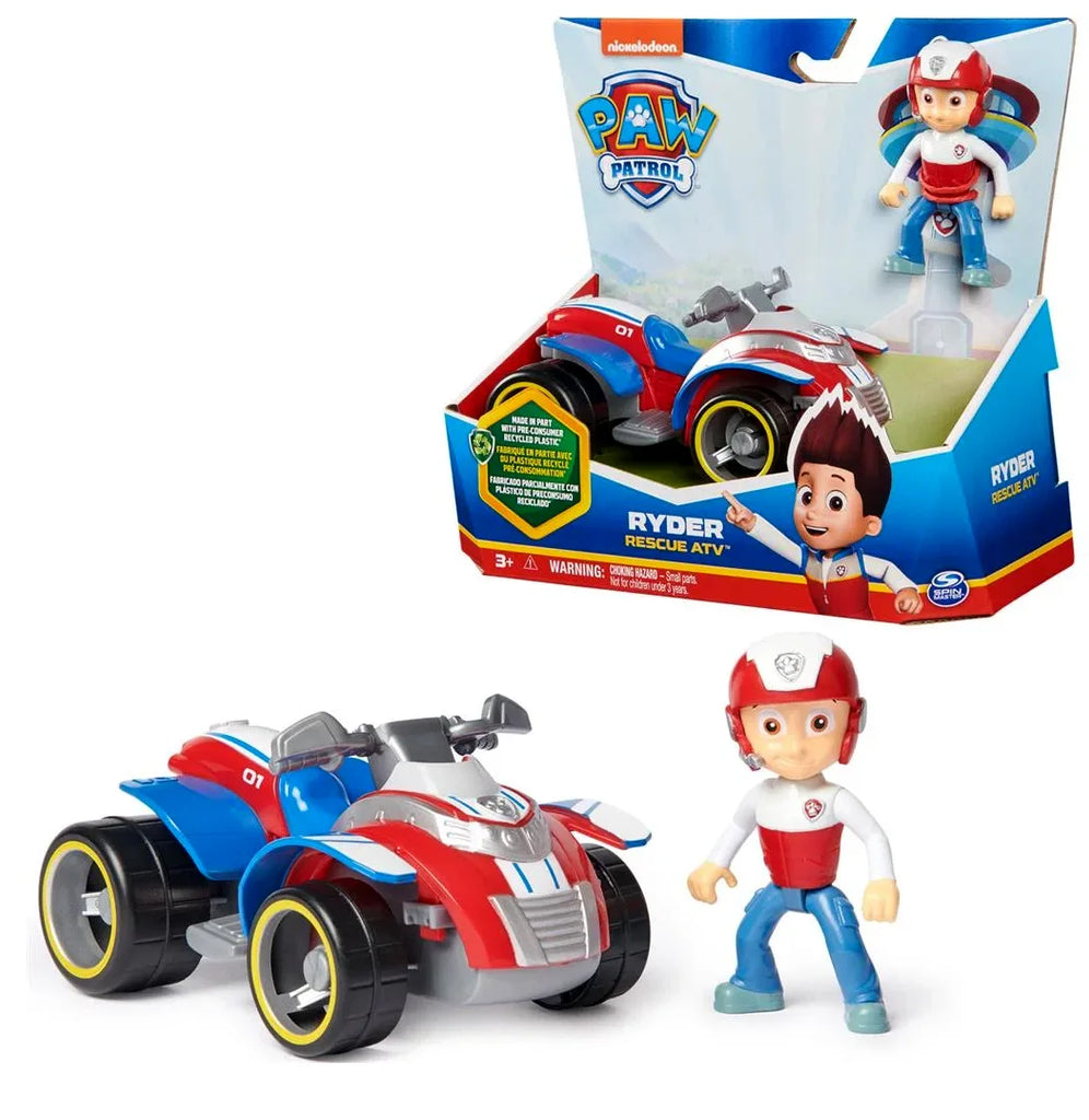 PAW Patrol Ryder Rescue ATV Vehicle with Collectible Action Figure - TOYBOX Toy Shop