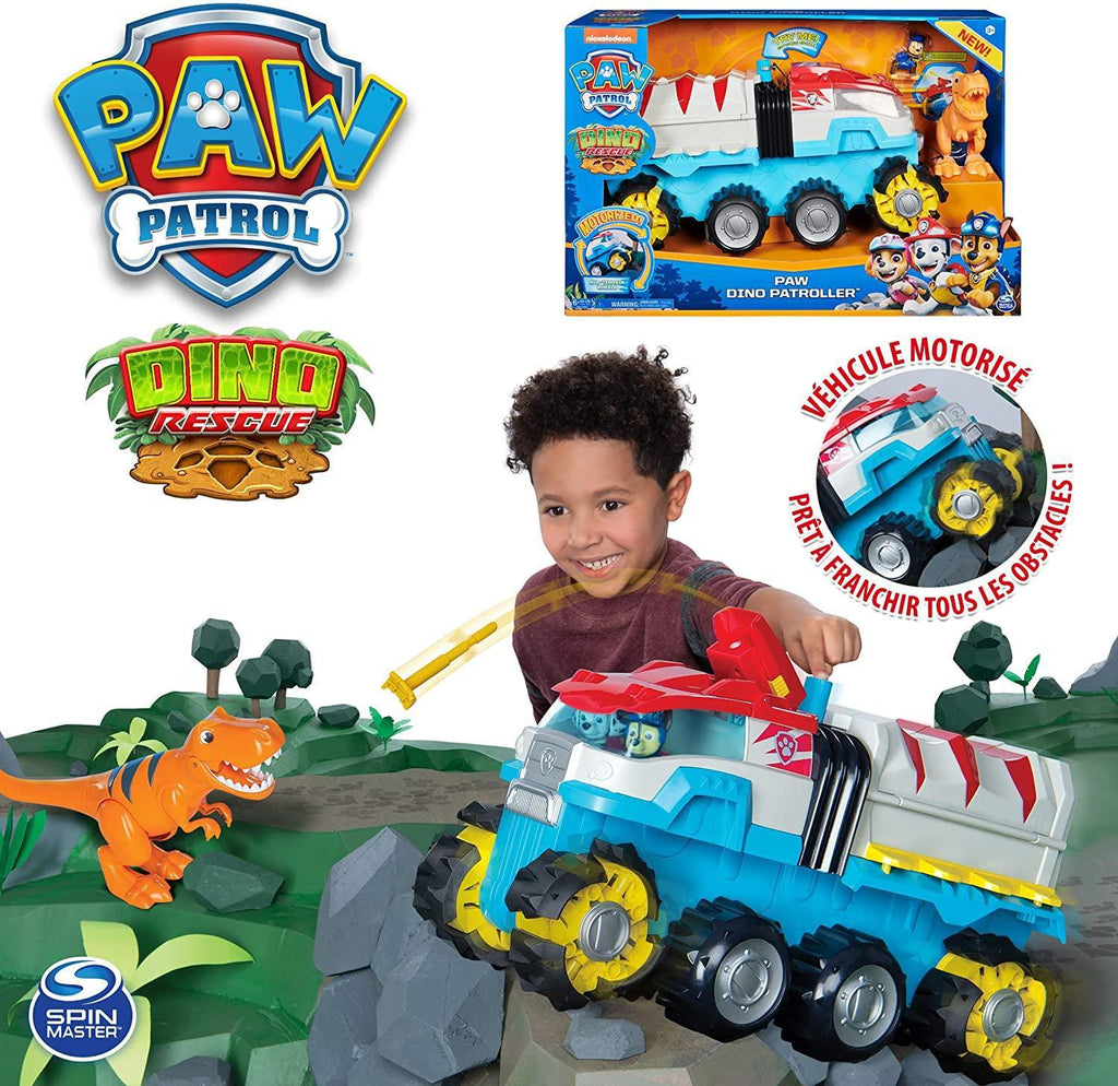PAW Patrol Dino Rescue Dino Patroller Motorised Team Vehicle with Chase & T-Rex - TOYBOX Toy Shop