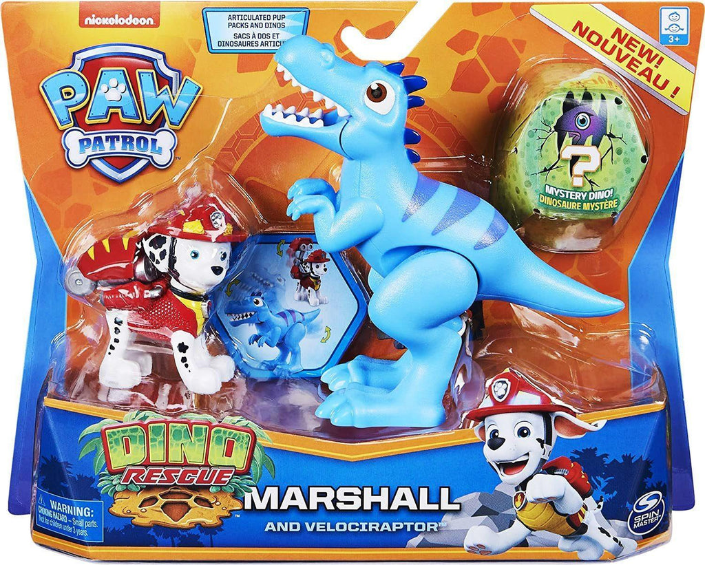 PAW Patrol Dino Rescue Marshall and Dinosaur Action Figure Set - TOYBOX Toy Shop