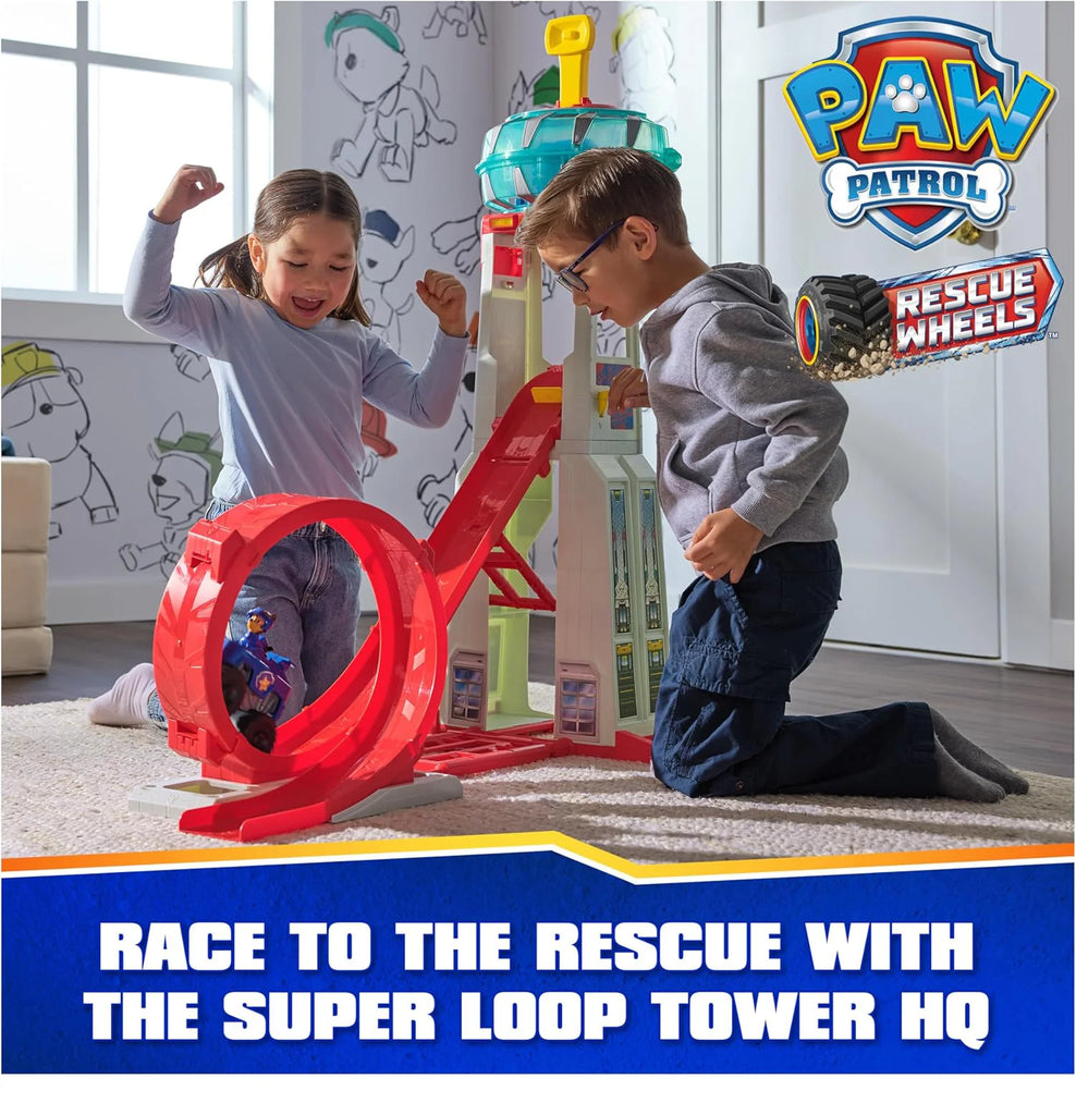 PAW Patrol Rescue Wheels Super Loop Tower HQ Playset - TOYBOX Toy Shop