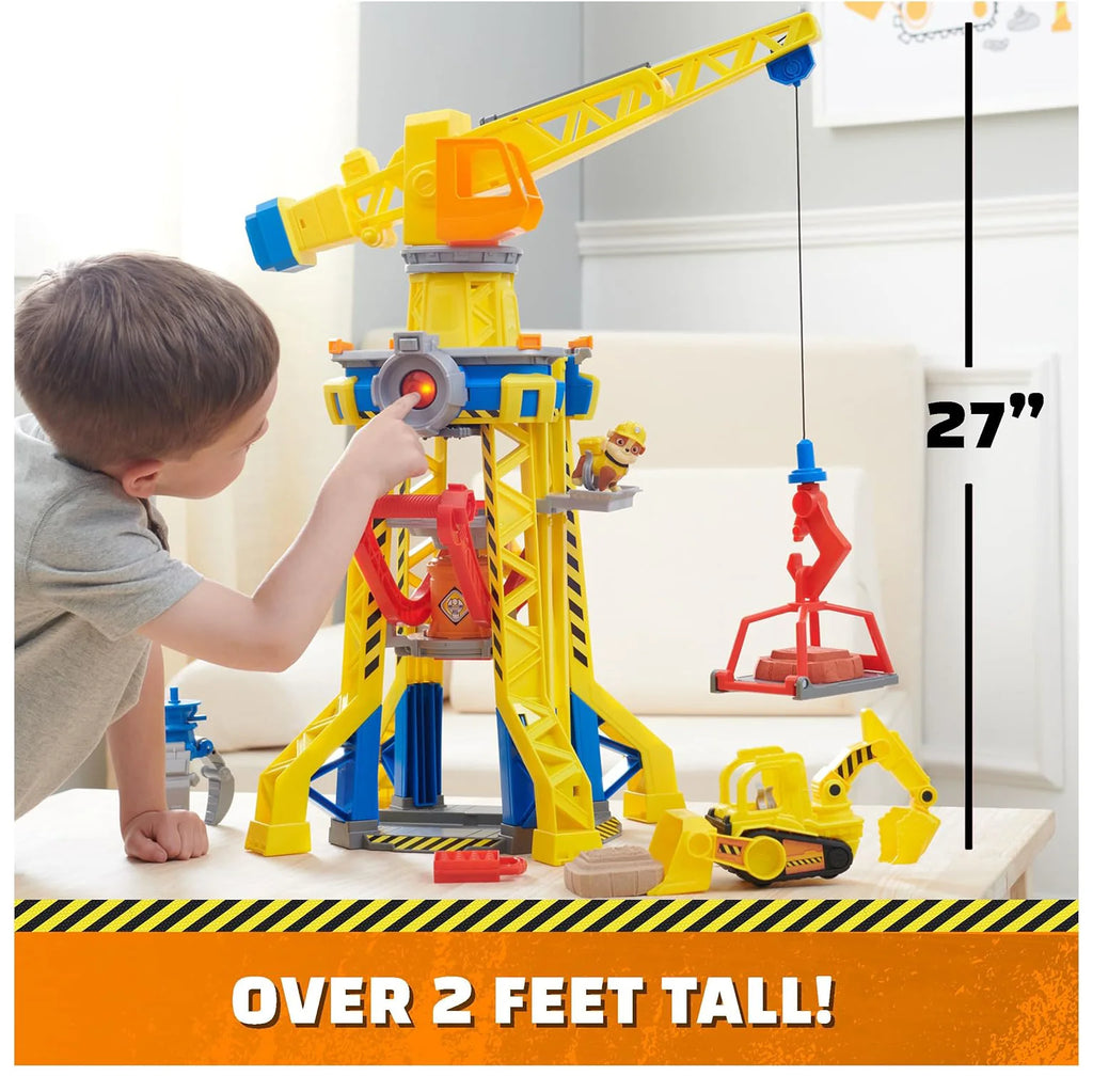 PAW PATROL Rubble and Crew Bark Yard Crane Tower Playset - TOYBOX Toy Shop