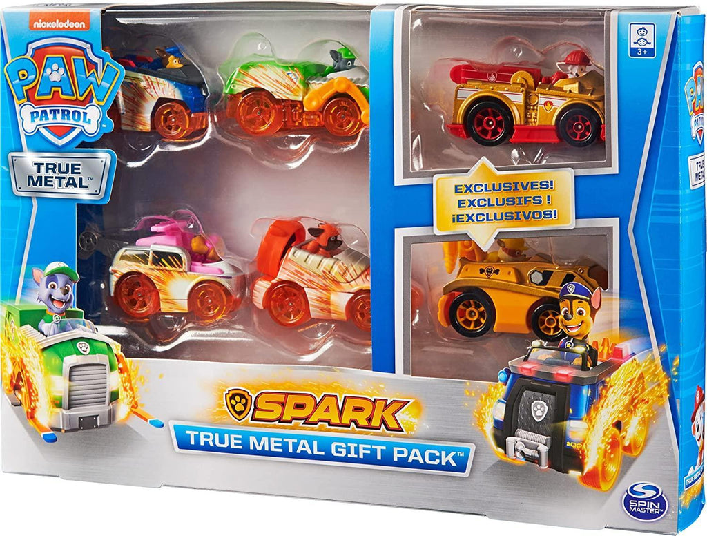 PAW Patrol True Metal 6 Spark Vehicles Pack Gift Set - TOYBOX Toy Shop