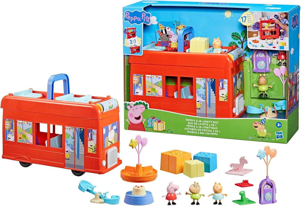 Peppa Pig Peppa's 2-in-1 Party Bus Playset - TOYBOX Toy Shop