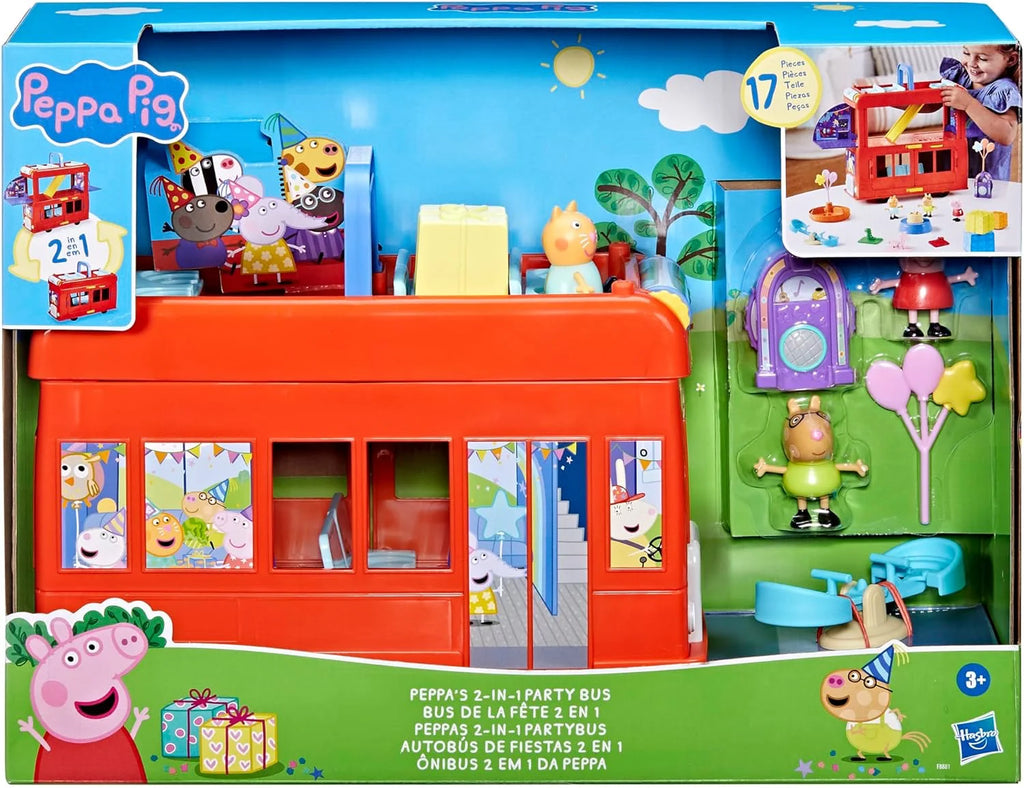 Peppa Pig Peppa's 2-in-1 Party Bus Playset - TOYBOX Toy Shop