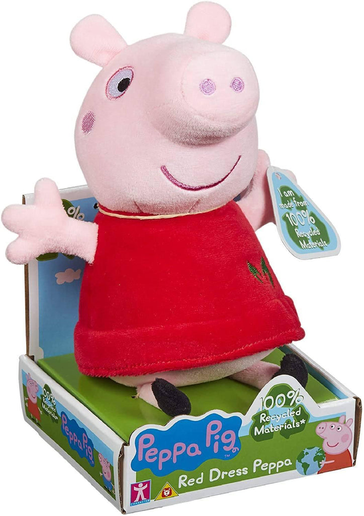 Peppa Pig Eco Plush - Red Dress Peppa - TOYBOX Toy Shop