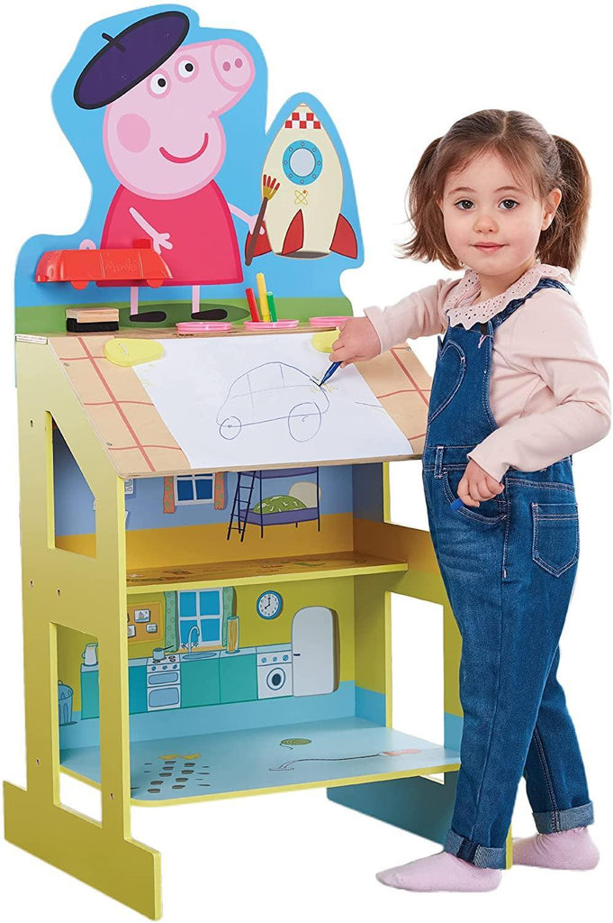 Peppa Pig Play and Draw Wooden Art Easel - TOYBOX Toy Shop