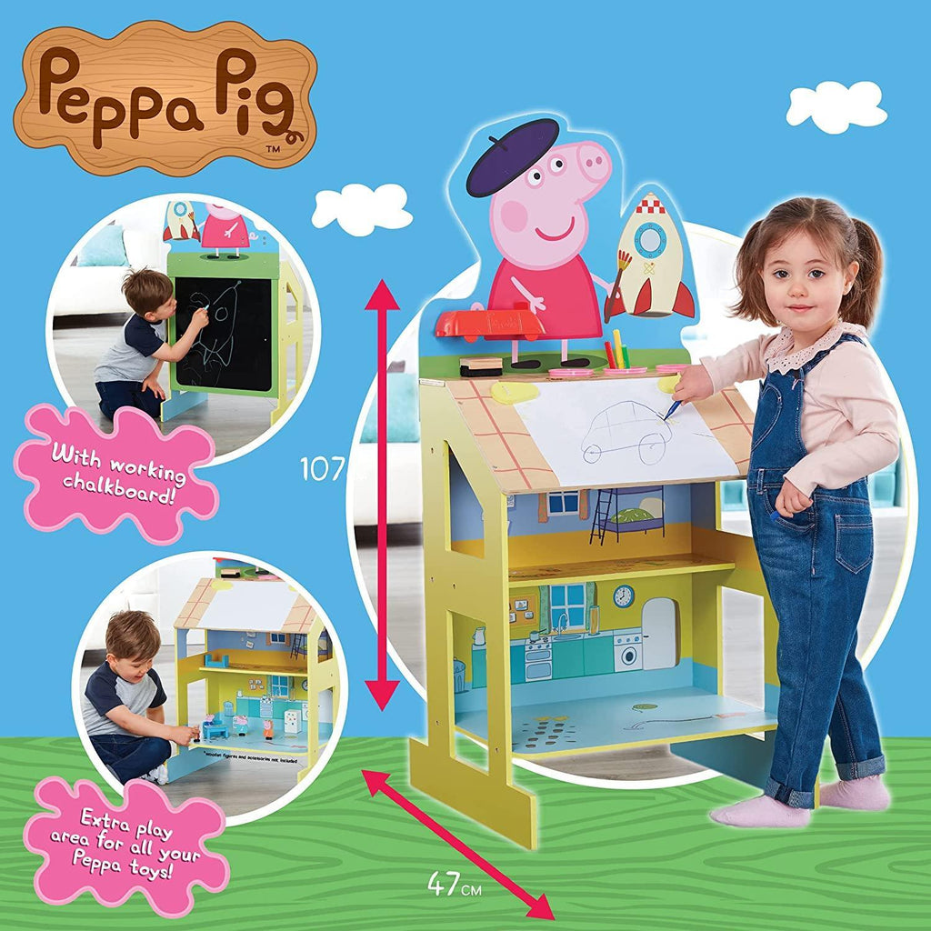 Peppa Pig Play and Draw Wooden Art Easel - TOYBOX Toy Shop