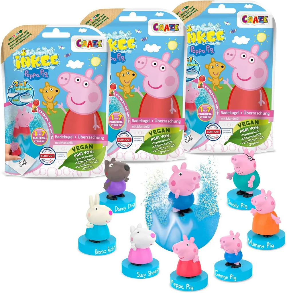 Peppa Pig Strawberry Scented Bath Bombs - TOYBOX Toy Shop