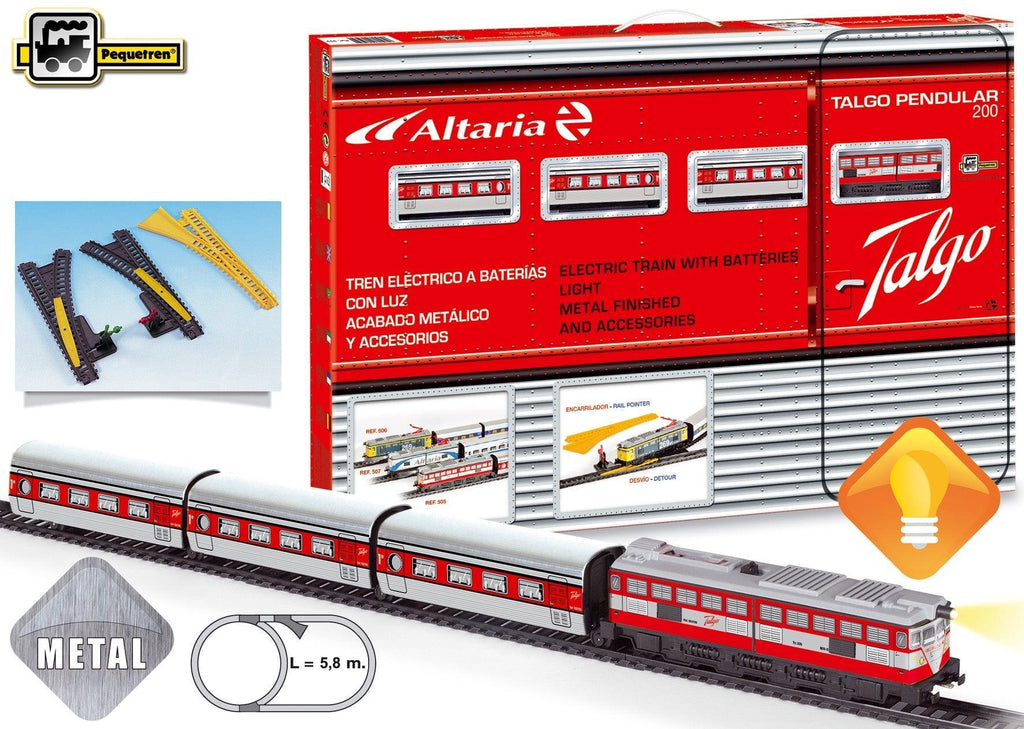 PEQUETREN 505 Articulated Talgo Metallic Train Set - TOYBOX Toy Shop