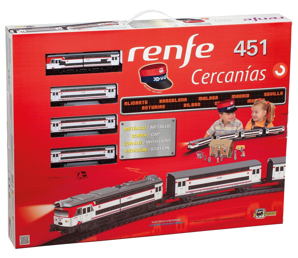 PEQUETREN 685 Renfe Cercanias 451 Metallic Train Set - TOYBOX Toy Shop