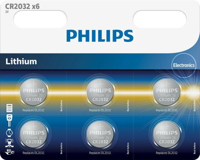 Philips Lithium 3V Button Cell Battery CR2032 - 6 Pack - TOYBOX Toy Shop