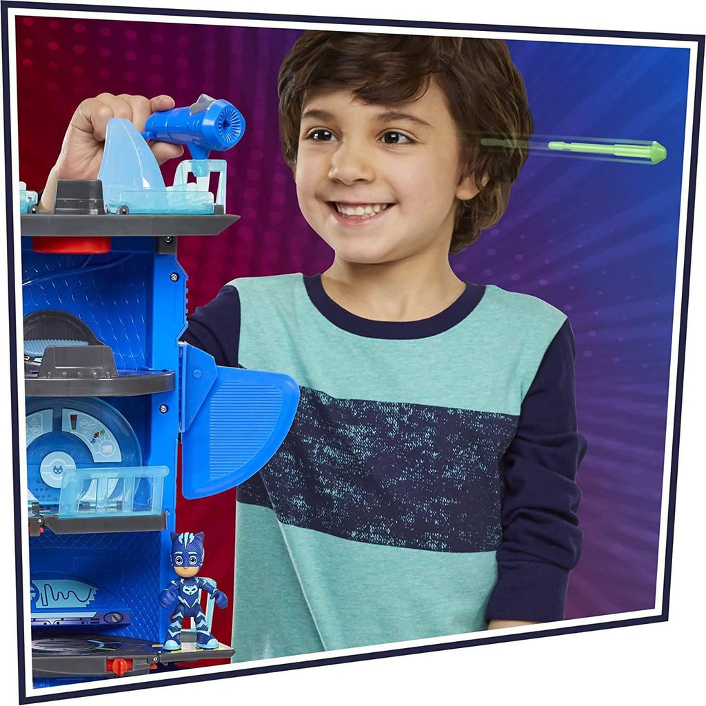 PJ Masks Deluxe Battle HQ  Headquarters Playset with 2 Action Figures and Vehicle - TOYBOX Toy Shop