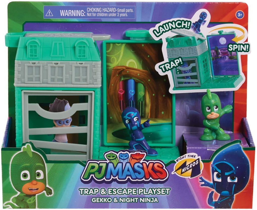 PJ MASKS Night-Time Micros Trap & Escape Playset - Assortment - TOYBOX Toy Shop
