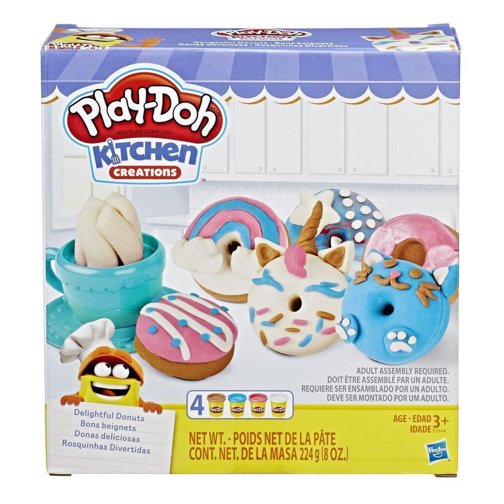 Play-Doh Kitchen Creations Delightful Donuts Set with 4 Colours - TOYBOX Toy Shop