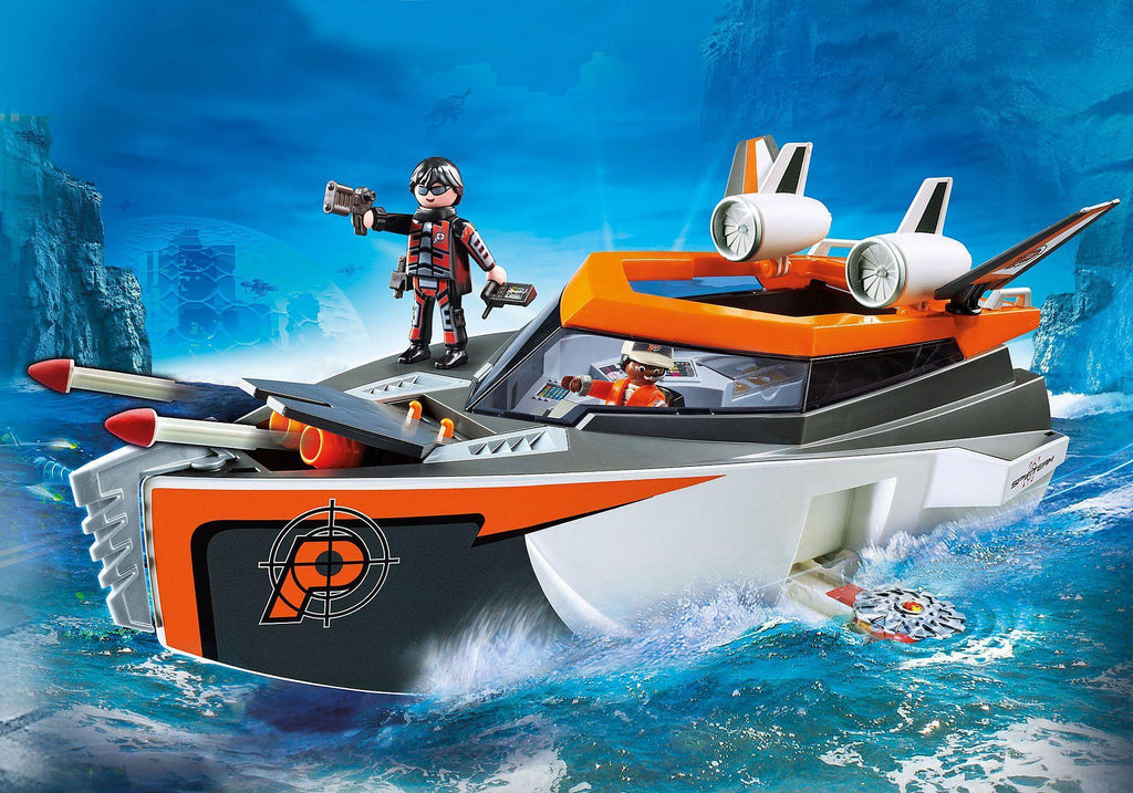 Playmobil 70002 SPY TEAM Turboship Top Agents Playset - TOYBOX Toy Shop