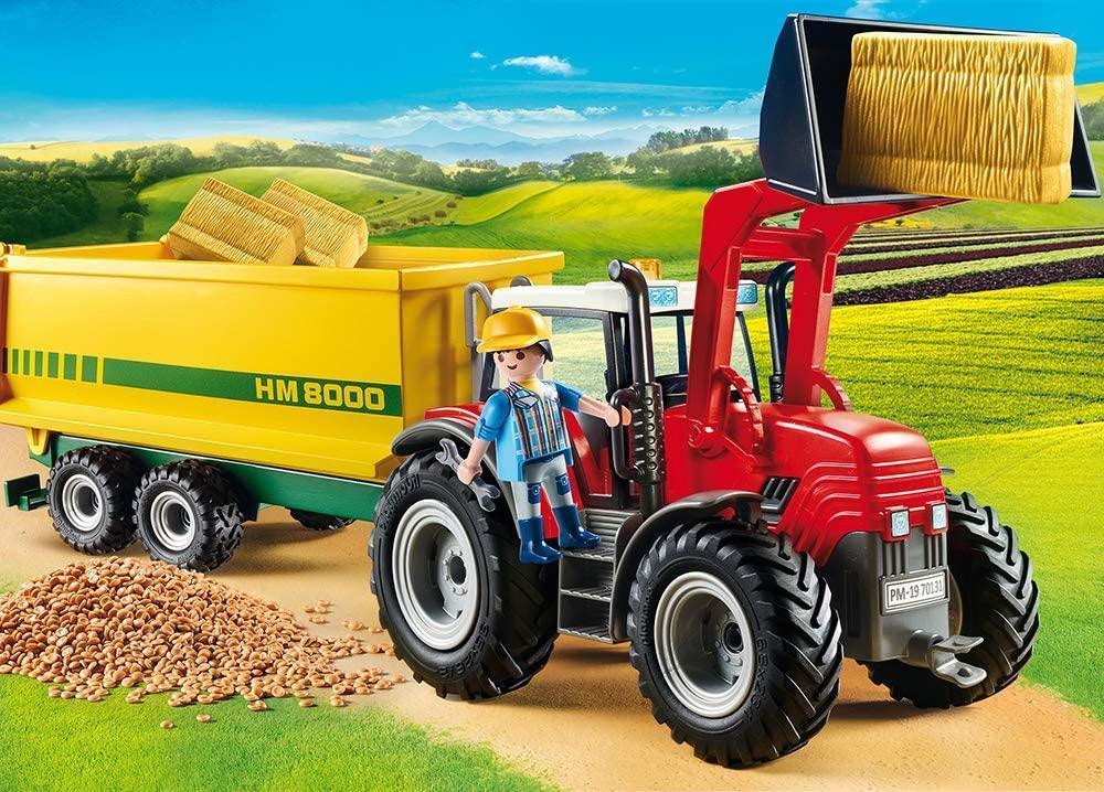 Playmobil 70131 Tractor with Feed Trailer Playset - TOYBOX Toy Shop