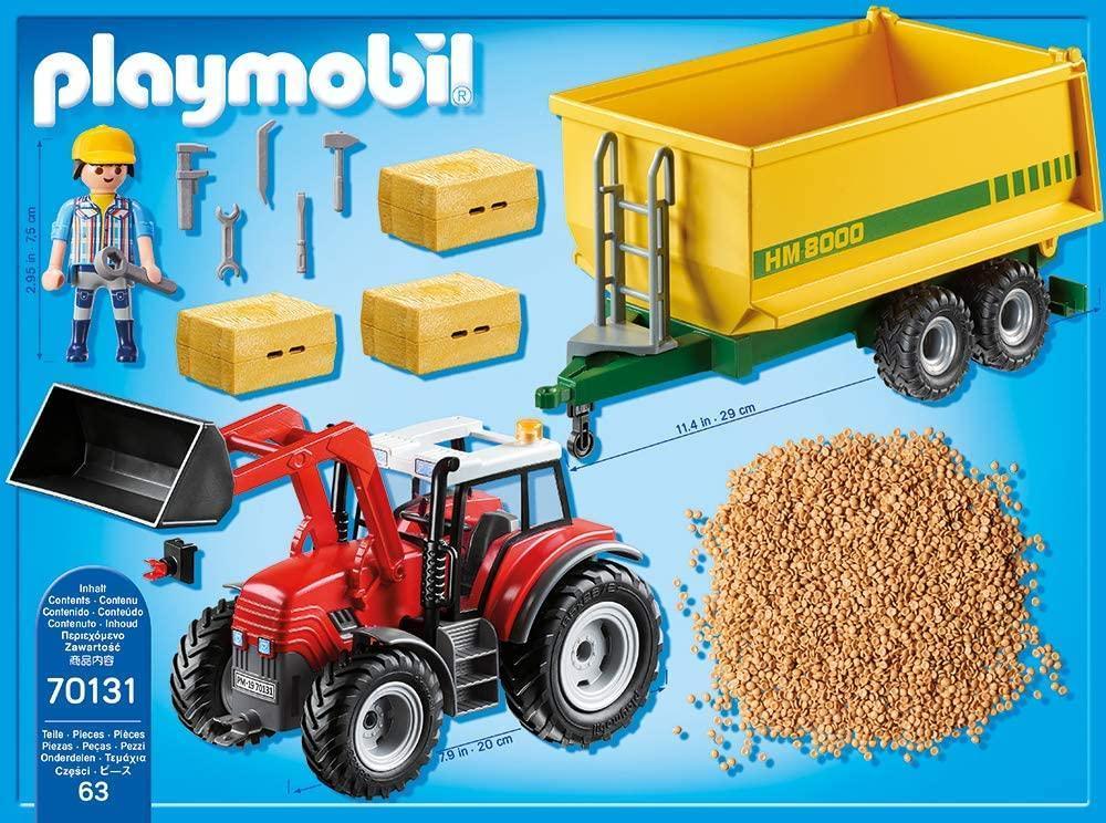 Playmobil 70131 Tractor with Feed Trailer Playset - TOYBOX Toy Shop